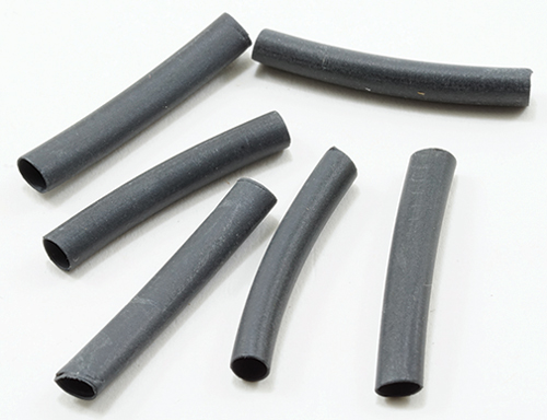 Dollhouse miniature BLACK 3/32 HEAT SHRINK TUBE,6PK